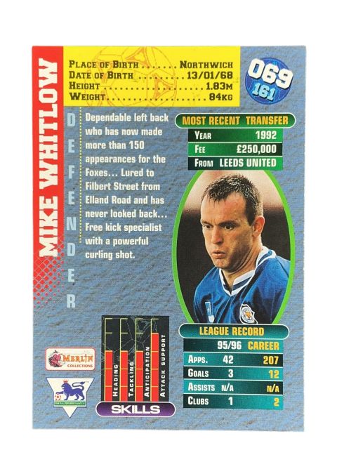 1996 Merlin Premier Gold Mike Whitlow #069 Back