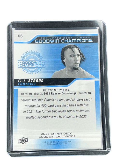 2023 Upper Deck Goodwin Champions C.J.Stroud #66
 Back