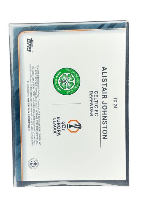 2025-26 Topps Chrome UEFA Club Competition Trophy Chaser Alistair Johnston #TC-24 Back