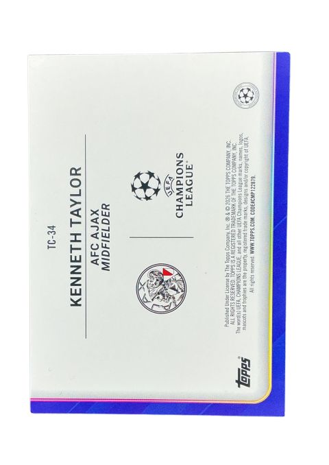 2025-26 Topps Chrome UEFA Club Competition Trophy Chaser Kenneth Taylor #TC-34 Back
