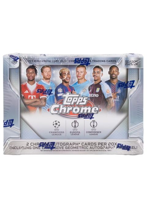 2025/26 Topps Chrome UEFA Club Competitions Delight Factory Sealed