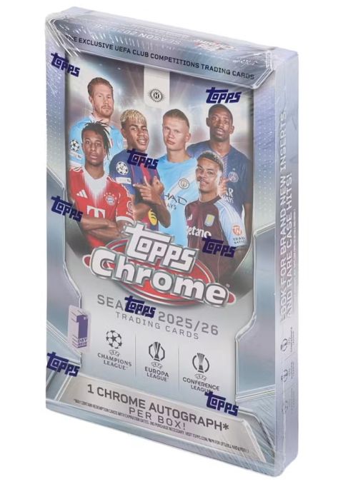 2025/26 Topps Chrome UEFA Club Competitions Hobby Factory Sealed
