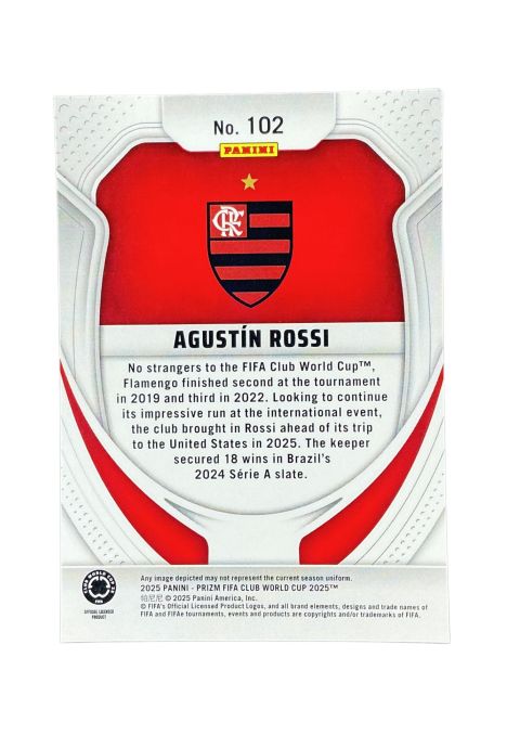 2025 Panini Prizm FIFA World Cup Agustin Rossi RC #102 Back