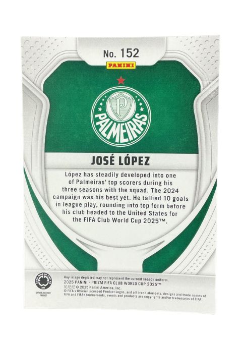 2025 Panini Prizm FIFA World Cup Jose Lopez #152 Back