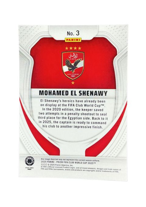 2025 Panini Prizm FIFA World Cup Mohamed El Shenawy RC #3 Back