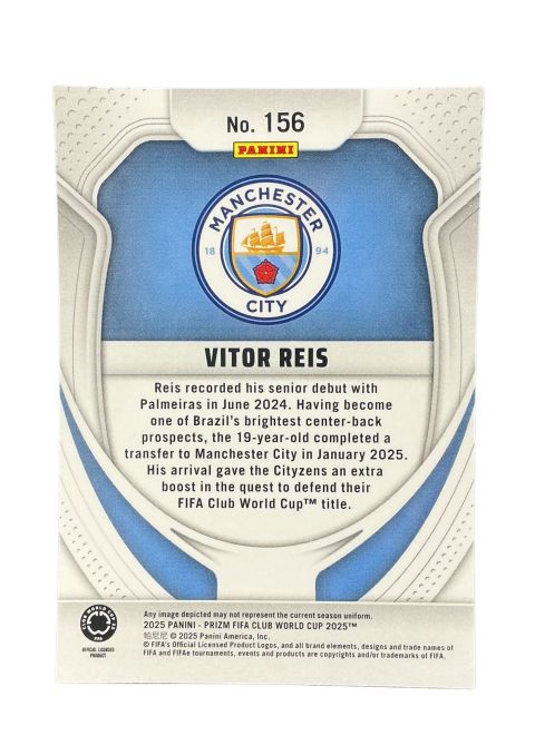 2025 Panini Prizm FIFA World Cup Vitor Reis RC #156 Back