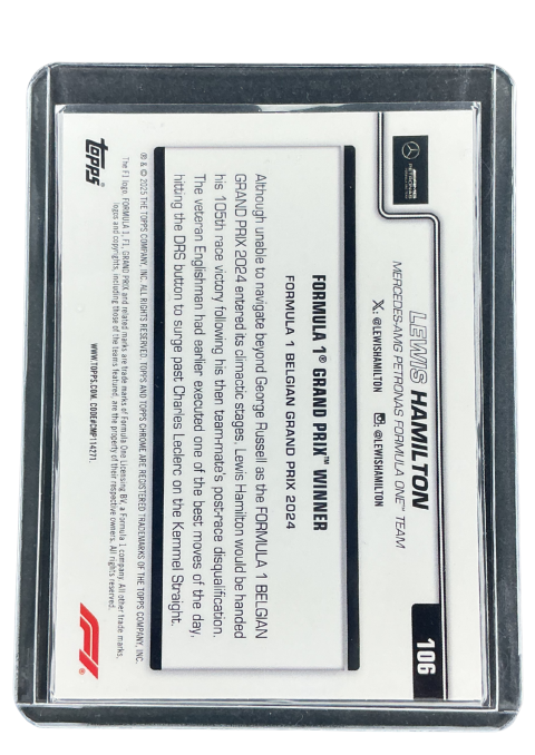 2025 Topps Chrome Formula 1 Lewis Hamilton #106
 Back
