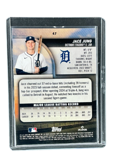 2025 Topps Stadium Club Baseball Logan Evans Rc #52
 Back