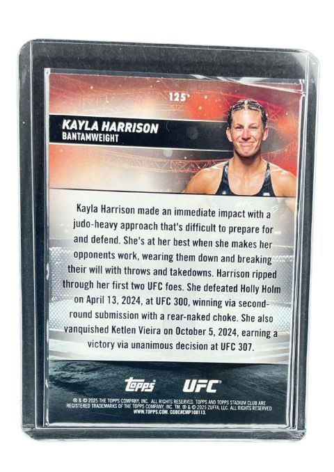 2025 Topps Stadium UFC Kayla Harrison #125
 Back