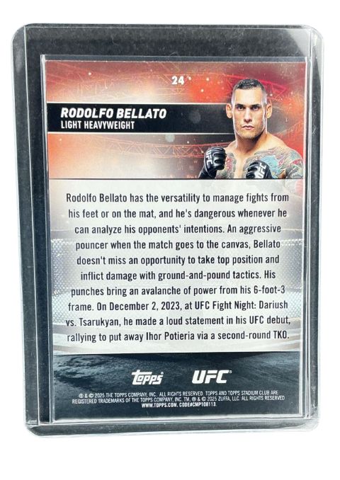 2025 Topps Stadium UFC Rodolfo Bellato #24
Back