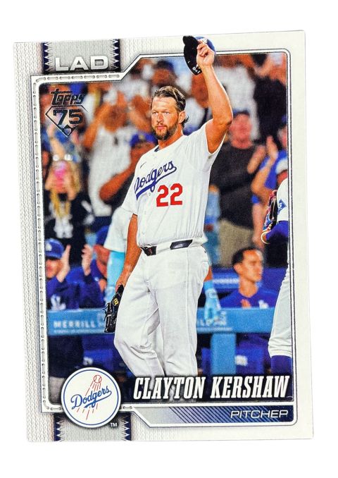 2026 Topps Series 1 75th Anniversary Clayton Kershaw #22 Front