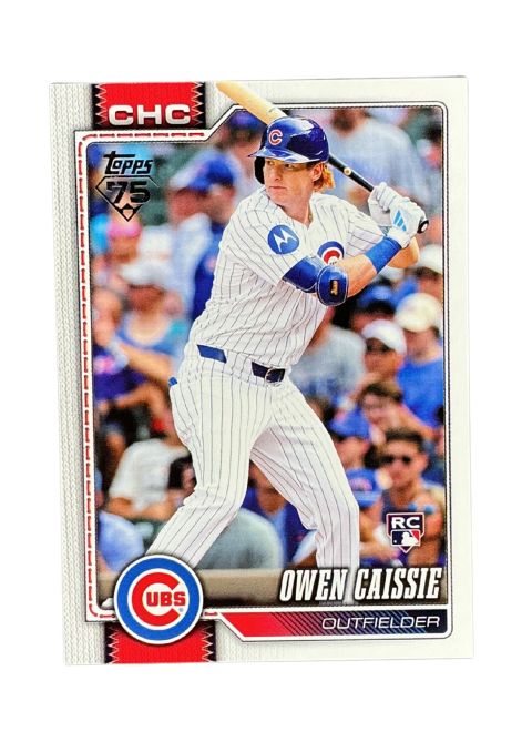 2026 Topps Series 1 75th Anniversary Owen Caissie #233 Front