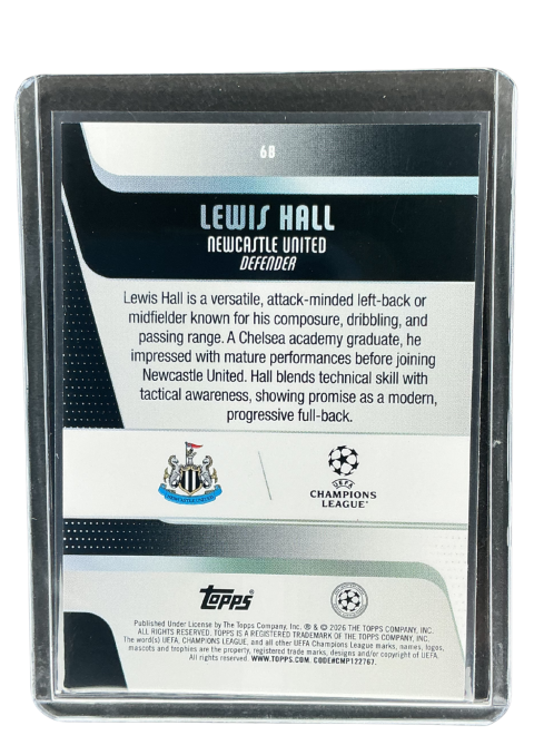 2026 Topps UEFA Club Competitions Lewis Hall #68
 Back