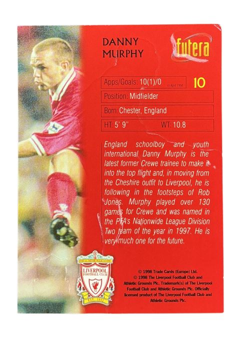 1998 Futera Fan Selection Liverpool Danny Murphy #35
Back