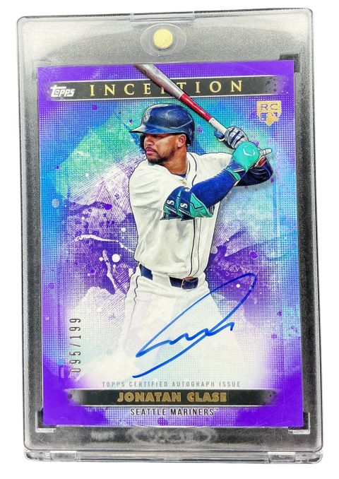 2024 Topps Inception Baseball Jonatan Clase RC /199 Auto #BRES-JC
Front