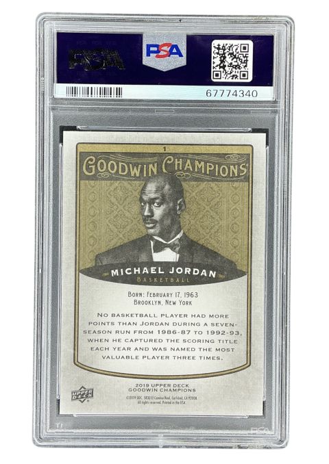 2019 UD Goodwin Champs Michael Jordan #1 PSA10
Back