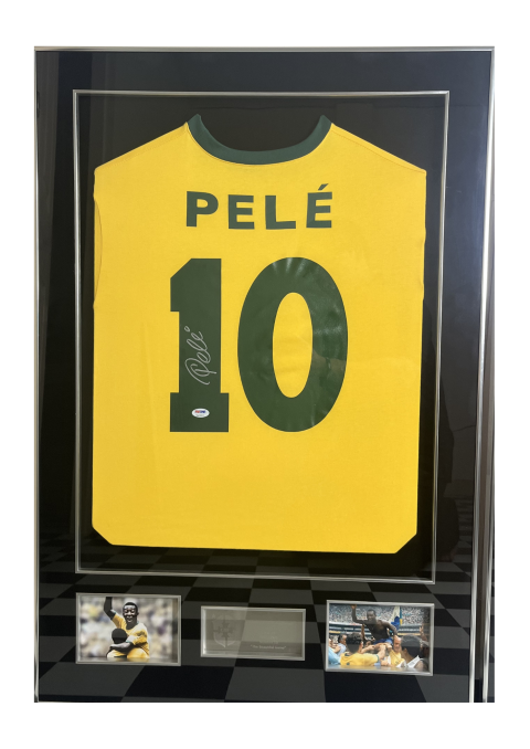 1971 Pele Brazil Jersey 10 The Beautiful Game Auto PSA Authenticated