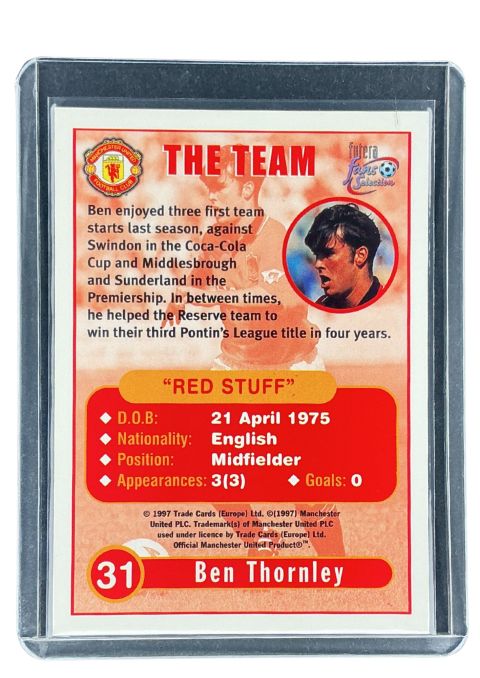 1997 Futera Manchester Ben Thornley #31
 Back