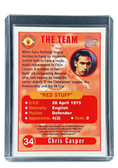 1997 Futera Manchester Chris Casper #34
 Back