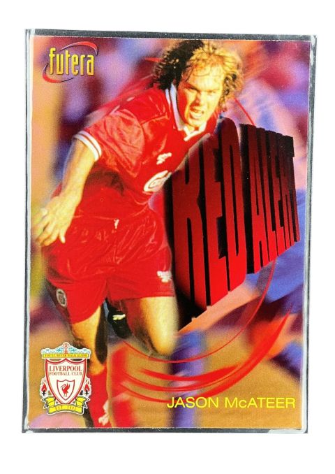 1998 Futera Liverpool Jason McAteer Red Alert #85 Front