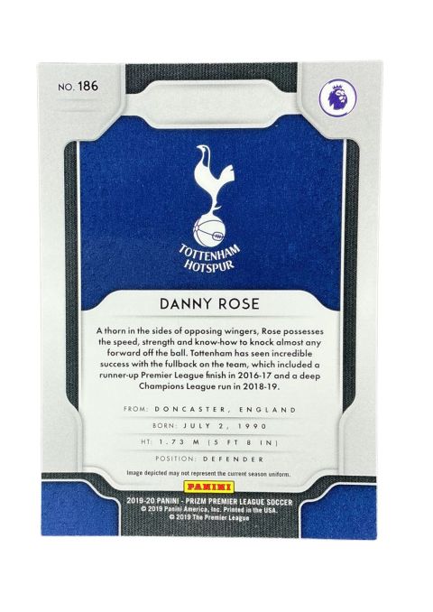 2019-20 Panini Prizm Premier League Danny Rose #186 Back