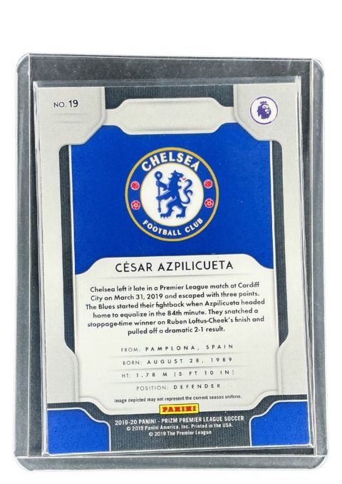 2019 Panini Prizm Premier League Cesar Azpilicueta #19
 Back