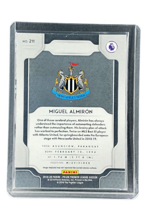 2019 Panini Prizm Premier League Miguel Almiron #211
 Back