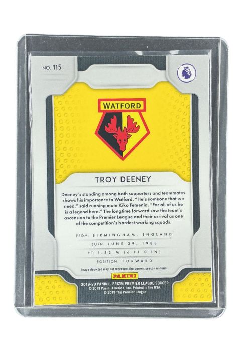 2019 Panini Prizm Premier League Troy Deeney #115
 Back