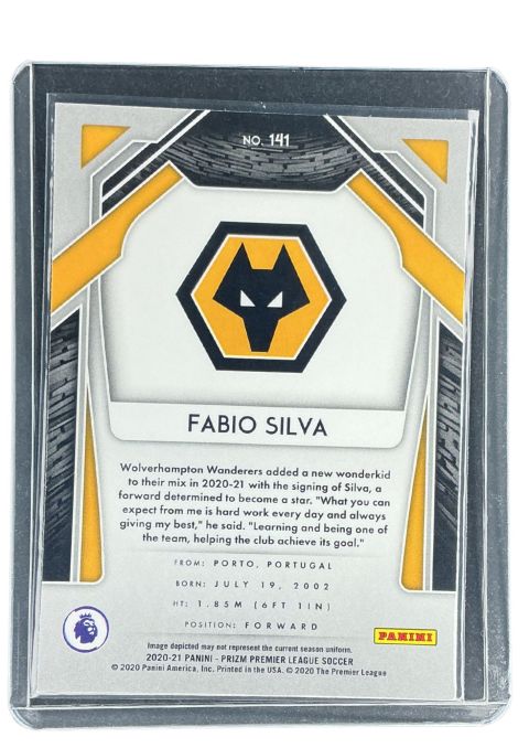 2020 Panini Prizm Premier League Fabio Silva #141
 Back