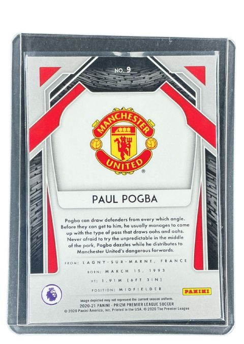 2020 Panini Prizm Premier League Paul Pogba #9
 Back