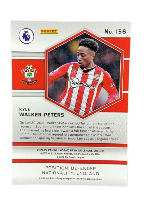 2021-22 Panini Mosaic Premier League Kyle Walker Peters #156 Back