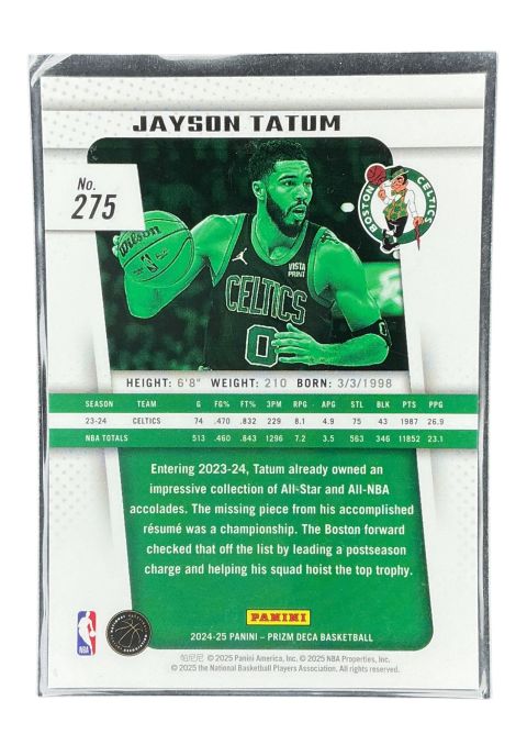 2024-25 Panini Prizm Basketball Jayson Tatum #275 Back
