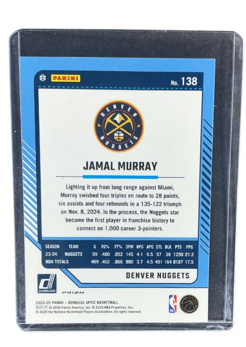 2024 Panini Donruss Optic Jamal Murray Pink #138
 Back