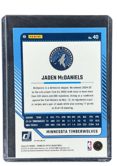 2024 Panini Donruss Optic Joden McDaniels Pink #40
 Back