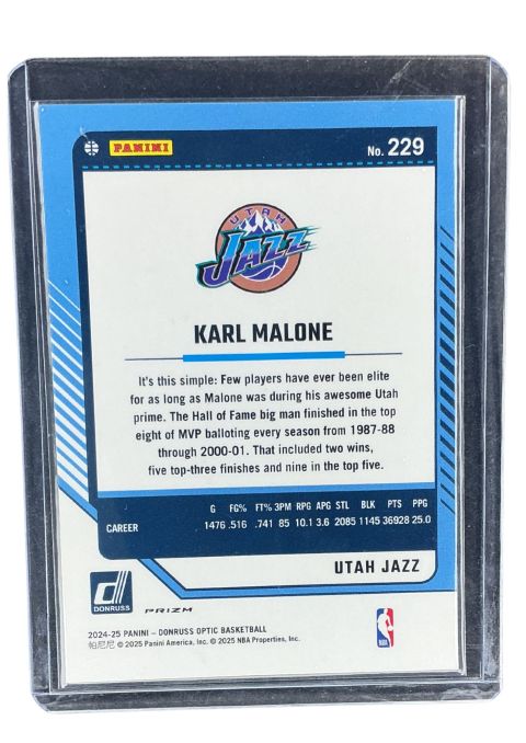 2024 Panini Donruss Optic Karl Malone Pink #229
 Back