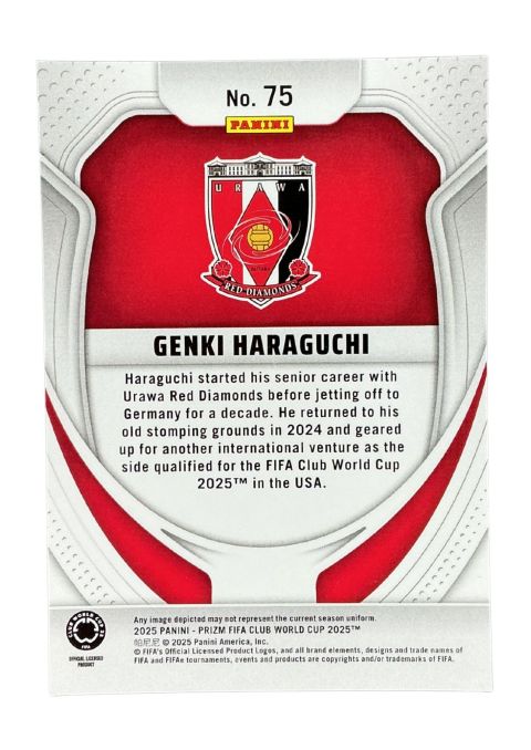 2025 Panini Prizm FIFA Club World Cup Genki Haraguchi #75 Back