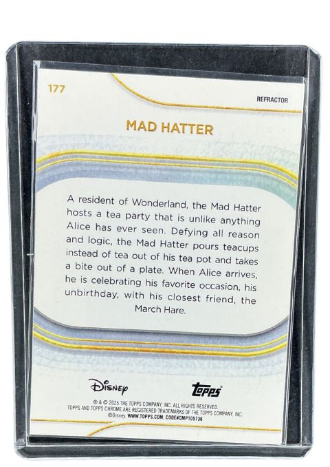 2025 Topps Chrome Disney Mad Hatter #177
 Back