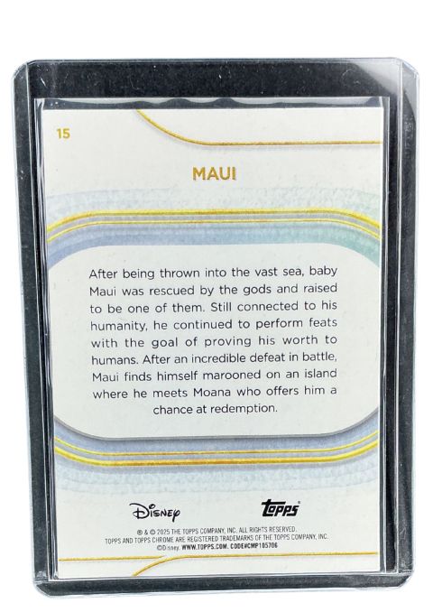 2025 Topps Chrome Disney Maui #15
 Back