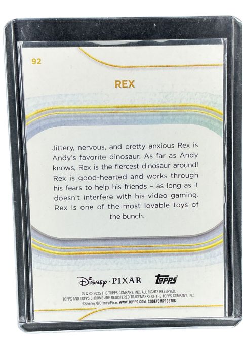 2025 Topps Chrome Disney Rex #92
 Back