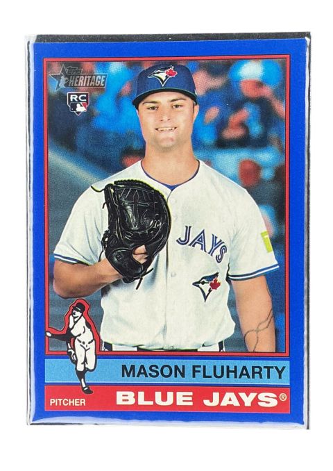 2025 Topps Heritage Mason Fluharty RC Blue Border #509 Front