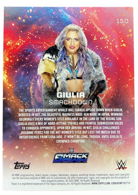 2025 Topps Universe WWE Giulia #150
Back