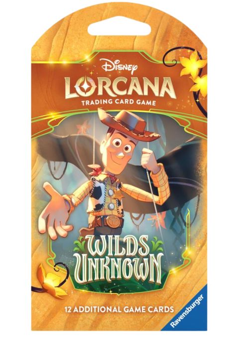 2026 Disney Lorcana Wilds Unknown Sleeved Booster Pack
Front