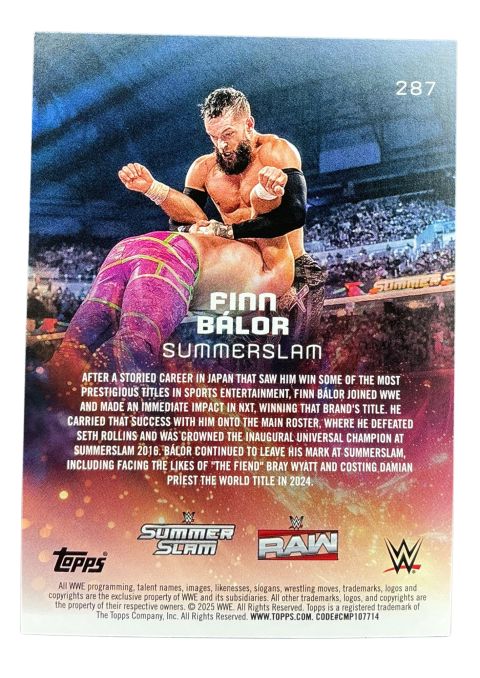 2025 Topps Universe WWE Finn Balor SummerSlam #287
Back