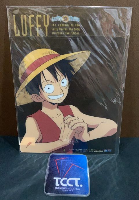 2001 Vintage Monkey D Luffy Clear B6 Plastic Underlay Pencil Board