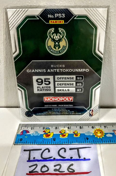 2022 Panini Prizm Monopoly Giannis Antetokounmpo #PS3 Back