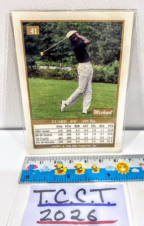 1990 Skybox Michael Jordan Golf #41 Back