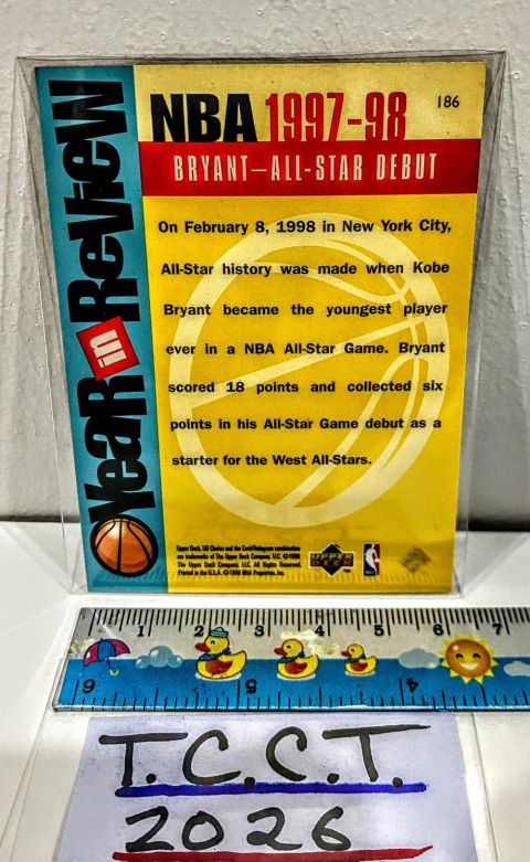 1997 Upper Deck Choice Kobe All-Star Debut #186 Back